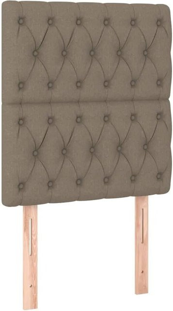 vidaXL Kopfteil in Beige aus Stoff, Breite: 80 cm, Tiefe: 7 cm, Höhe: 118-128 cm - Bild 1