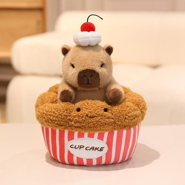 Linyi toy Capybara in Cupcake, Plüschtier, Bunt / Mehrfarbig - Bild 1