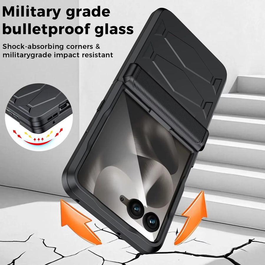 Motorola Razr Handyhülle mit robustem Scharnierschutz und rutschfester Textur in Schwarz - Bild 5