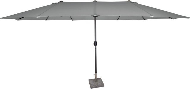 Solax Sunshine XXL-Oval-Sonnenschirm aus Polyester und Aluminium in Anthrazit, B: 4,6 m, T: 2,7 m - Bild 1