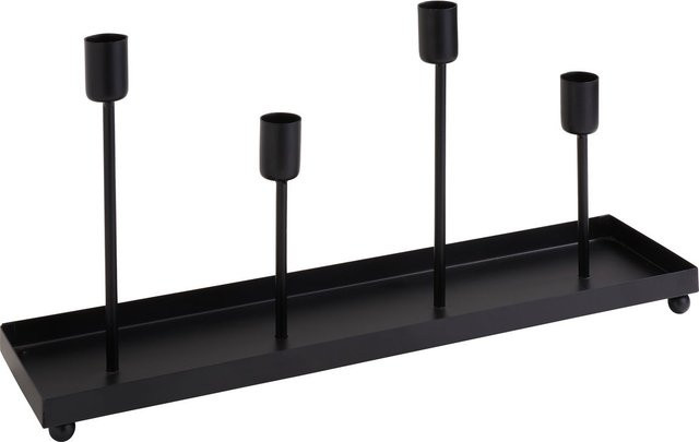 Othmar Decorations Metall-Stabkerzenhalter Advent in Schwarz, minimalistisches Design für den Tisch - Bild 1