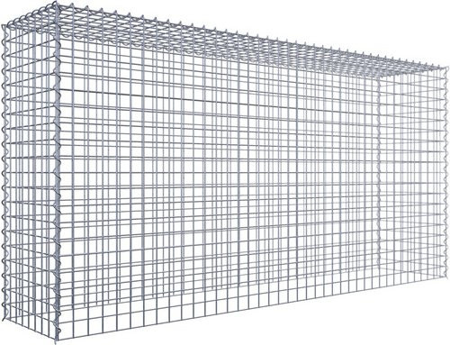 Gabiona Anbaukorb Typ 3 Hochbeet aus Stahl, silbergrau, B/T/H: 100 x 40 x 200 cm, Maschenweite 5 x 5 cm - Bild 1