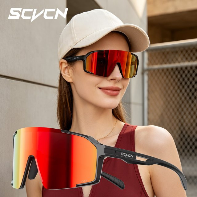 SCVCN Sportsonnenbrille, Photochrome, Vollrand, Kunststoff, Unisex - Bild 1