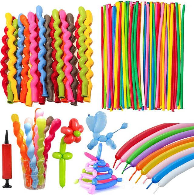 IFITU PUBO Latex-Ballons im Spiralen-Design, mehrfarbig gestreift, 50 oder 100 Stück für Party- und Hochzeitsdekoration - Bild 1