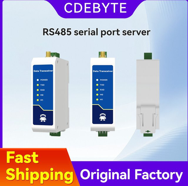 CDEBYTE NA111 Serie Ethernet Serial Server RS485 zu RJ45 Transceiver in Weiß für Industrie Standard DIN-Rail mit AC/DC/POE Datenübertragung - Bild 1