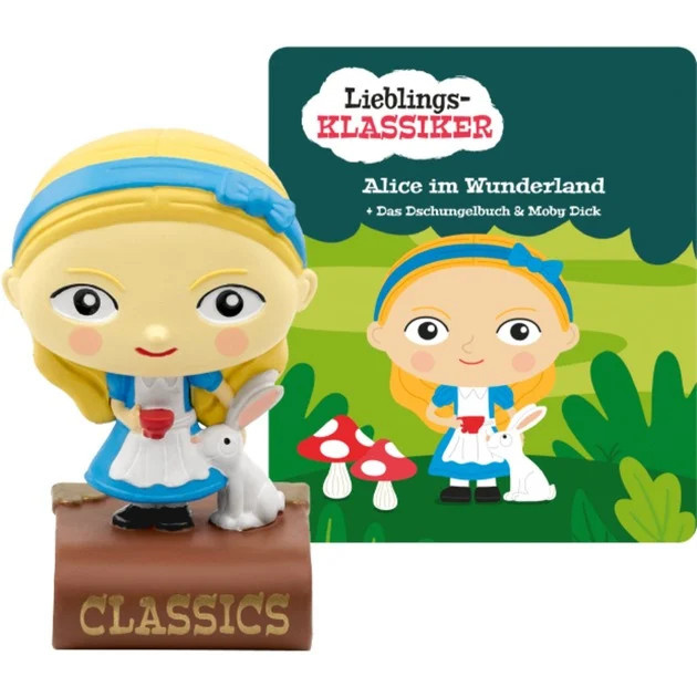 Alice im Wunderland und zwei weitere Klassiker, Lewis Carroll, Spielfigur
Alice im Wunderland und zwei weitere Klassiker, Lewis Carroll, Hörfigur
tonies Lieblings-Klassiker - Alice im Wunderland - Bild 1