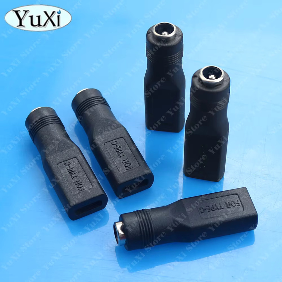 YuXi USB-C und Micro-USB auf DC 5,5x2,1mm Stromadapter in Schwarz - Bild 2