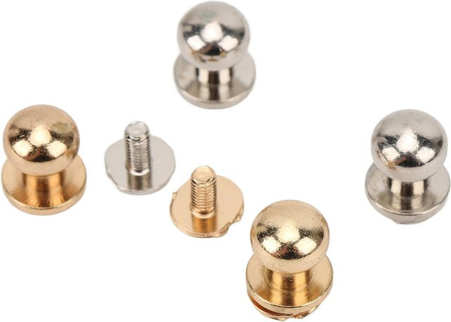 200 Stück Mönchniete aus Kupfer in Gold, 9 x 8 mm, DIY Leder-Nieten für dekorative Kleidung von OutsideWorld - Bild 1