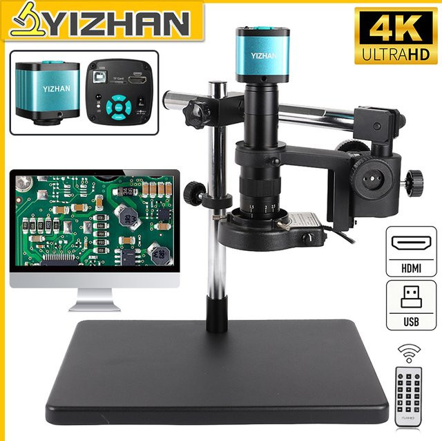 YIZHAN 4K UHD Elektronisches Digitalmikroskop mit IMX327 Sensor, HDMI und USB Anschluss, Lötkamera mit 130X 150X 180X Zoom für PCB-Reparaturwerkzeuge - Bild 1