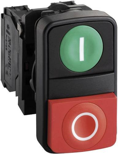 Schneider Electric XB5AL73415 Drucktaster multicolor, tastend, 600V 6A, B/T/H: 3,0 x 5,9 x 5,0 cm, IP67, IP69, IP69K - Bild 1