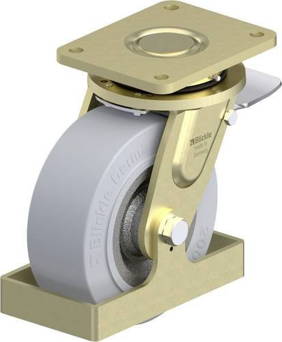 Blickle Schwerlast-Lenkrolle LS-SE 202K-ST-SG-FS in Anthrazit und Grau mit 200 mm Rad-Durchmesser und einer Tragfähigkeit von 850 kg - Bild 1