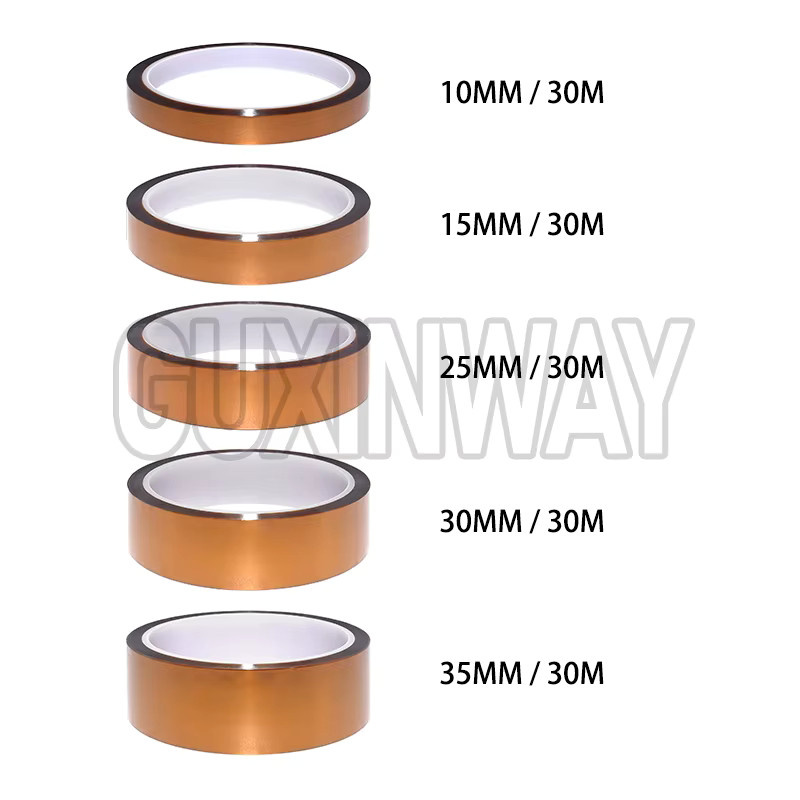 GUXINWAY Polyimid-Klebeband goldfarben, antistatisches Lithium-Batterie-Isolierband, hochtemperaturbeständig, 30 m Länge - Bild 2