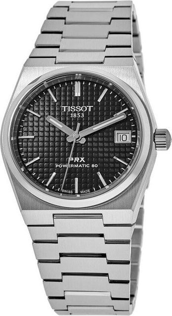 Tissot Armbanduhr PRX Powermatic 80, Automatik, Edelstahl, 35 mm, Damen, Schwarz - Bild 1