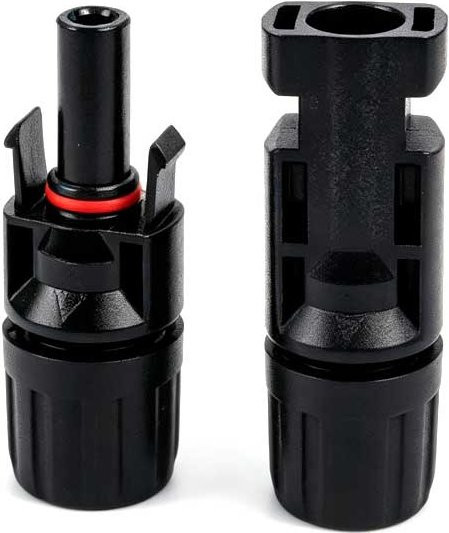 AEVYVKV MC-4 Steckverbinder Set Wasserdichte Stecker und Buchsen für Solar-PV-Module und Batterien in Schwarz - Bild 1
