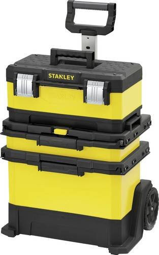 Stanley Trolley-Koffer 1-95-621 unbestückt in Gelb-Schwarz, rollbar und abschließbar - Bild 2
