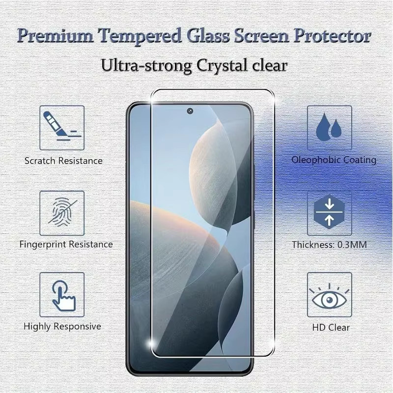 2er-Pack Displayschutzfolie aus gehärtetem Glas für Xiaomi 15 Pro, 14 Ultra und 13T Pro Ultra, transparent, kratzfest und ölbeständig - Bild 2