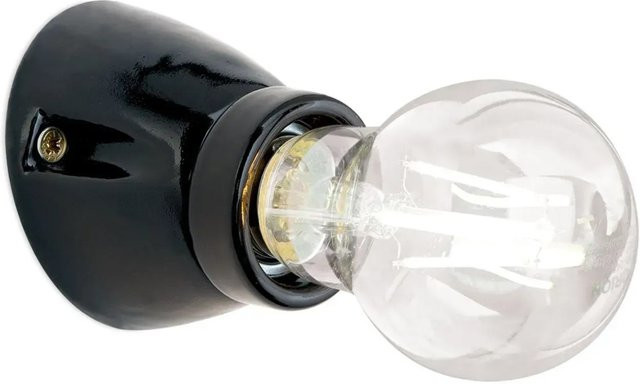 Orion Leuchten Wandleuchte aus Keramik in Schwarz mit E27 Fassung - Bild 1