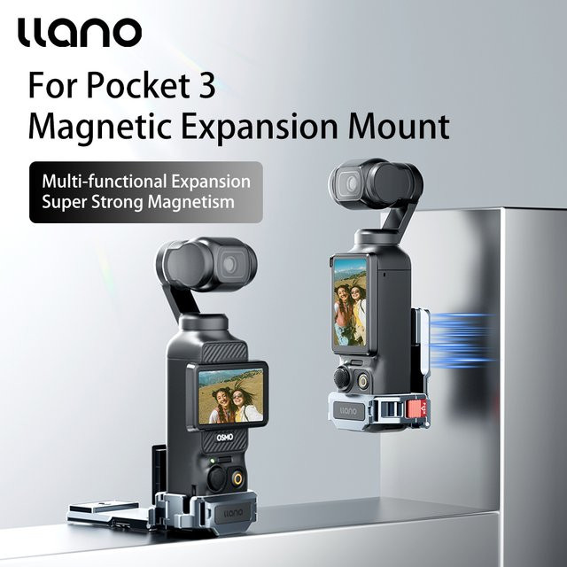 llano Magnetischer Expansionshalterung und Schutzverlängerungskäfig aus Aluminiumlegierung für DJI Pocket 3 - Bild 1