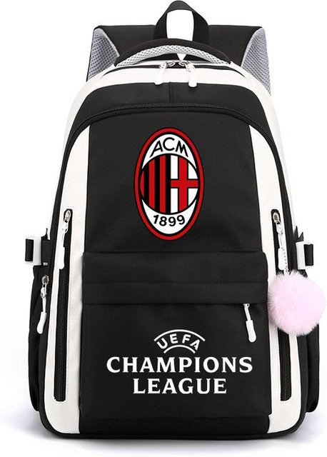 3-teiliges Schulrucksack-Set in Schwarz aus Oxford-Stoff mit großem Fassungsvermögen inklusive Federmäppchen und Schultergurt - Bild 1