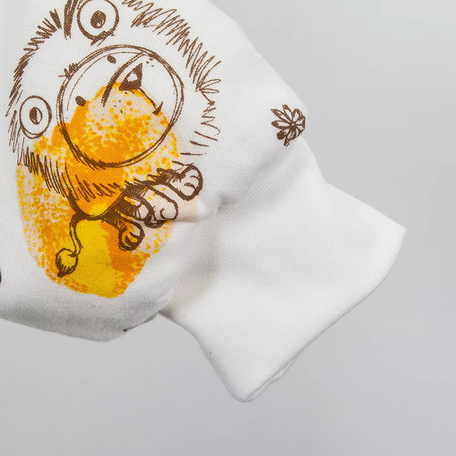 HOUSBAY Baby-Schlafsack für den Winter mit Cartoon-Löwe Graffiti-Print aus 100 % Baumwolle, Weiß, 1–4 Jahre - Bild 1
