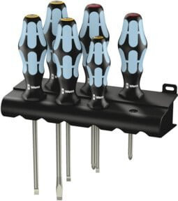 Wera 6-teiliger Edelstahl-Schraubendrehersatz mit Rack in Multicolour - Bild 1