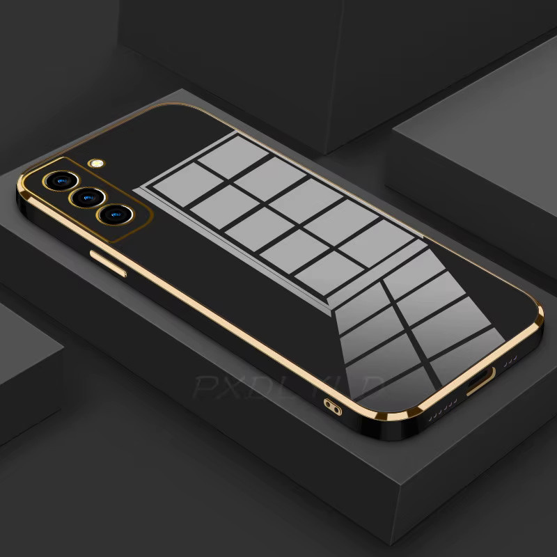 Glänzende Handyhülle mit Vollbeschichtung für Samsung Galaxy S26 S25 S24 S23 FE S22 Plus Ultra in Schwarz - Bild 4