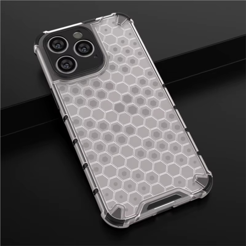 Hive Armor Stoßfeste Handyhülle für iPhone 17, 16, 15, 14 Pro Max, Plus, Air 16E in Transparent und Blau - Bild 3