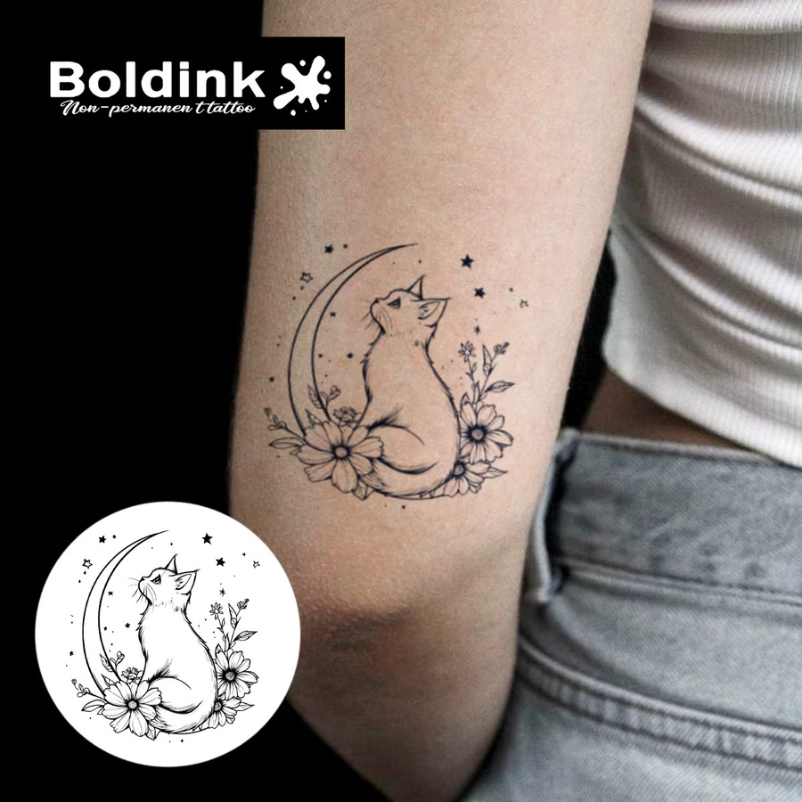 Boldink Flatternde Träume Temporäres Tattoo, wasserfest, semi-permanent - Bild 2