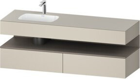 Duravit Einbauwaschtisch-Möbel-Set Qatego in Beige, B/T/H: 160 x 50 x 60 cm - Bild 1