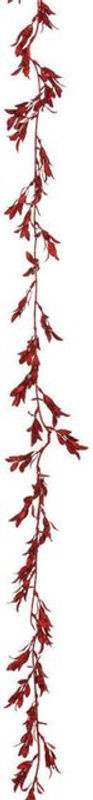 Atmosphera Weihnachtsgirlande mit Blättern in Rot, Länge: 180 cm - Bild 1