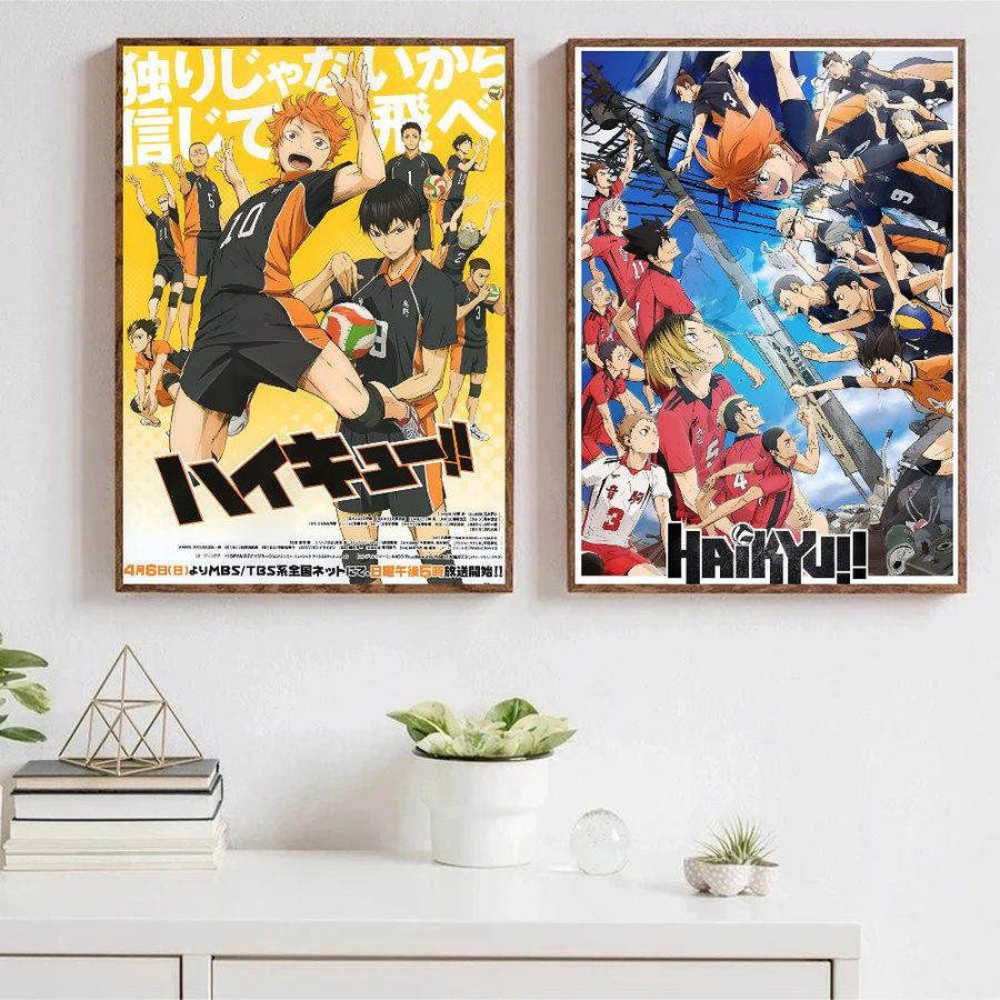 Haikyuu Anime Volleyball Poster Segeltuch Kunstmalerei Multicolor B: 40 cm, H: 60 cm - Bild 4