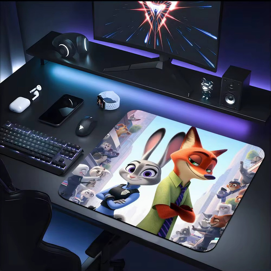 Mesuca Zootopia 2 Mauspad Cartoon Design rutschfest, Multicolor - Bild 3