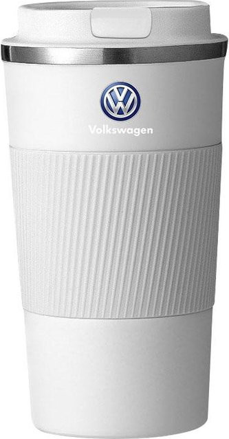 Volkswagen Edelstahl Kaffeebecher Thermosbecher 500ml weiß - Bild 1