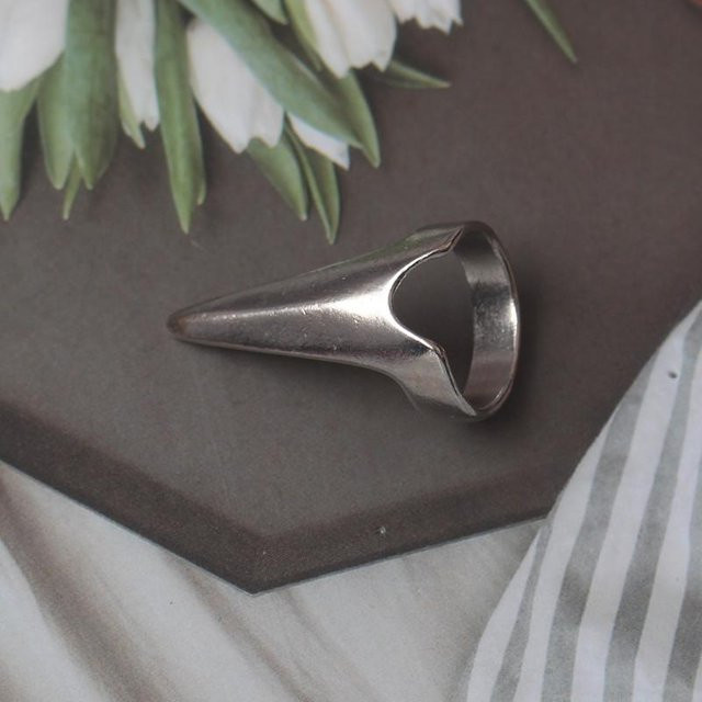 Vintage Krallenring, Zinklegierung, gray, Damen - Bild 1