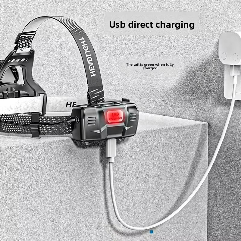 XIWANGFIRE Wiederaufladbare LED-Stirnlampe in Schwarz mit 18650 Akku und wasserdichter Funktion für Outdoor und Arbeit - Bild 5