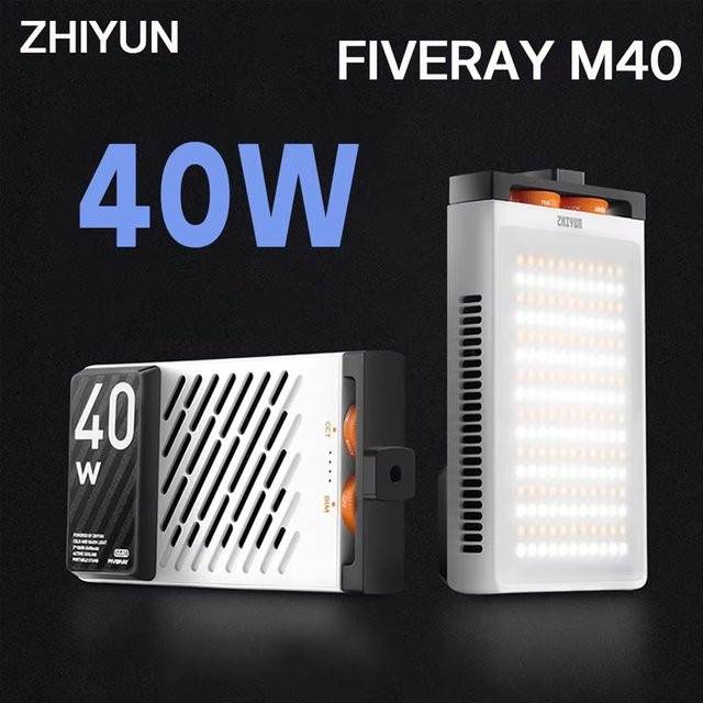 ZHIYUN FIVERAY M40 LED-Videoleuchte 40W Bi-Color Tragbares Lichtpanel für Fotografie mit PD-Schnellladung - Bild 1