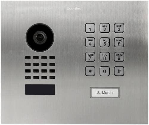 DoorBird D1101KH IP-Video-Türsprechanlage LAN Außeneinheit aus Edelstahl V2A in Silber (gebürstet) - Bild 1