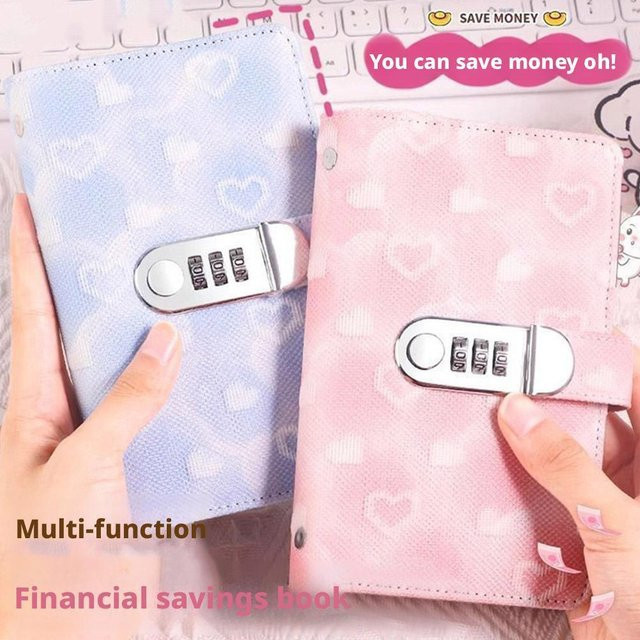 Geldscheinbuch mit 100 Umschlägen in Lila, wasserdichter Budgetordner aus PU-Material für deine Spar-Herausforderung - Bild 1