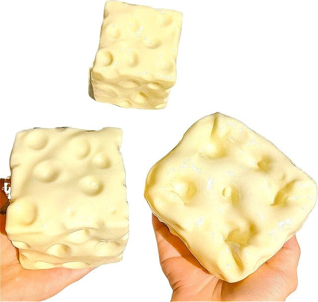 Hot Toys Käse-Stressabbau-Spielzeug, Riesiges Käse-Sensorisches Spielzeug, 5cm - Bild 1