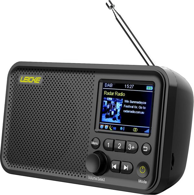LEICKE DJ ROXXX DAB+ Radio mit Bluetooth 5.0 und 4000mAh Akku in Schwarz - Bild 1