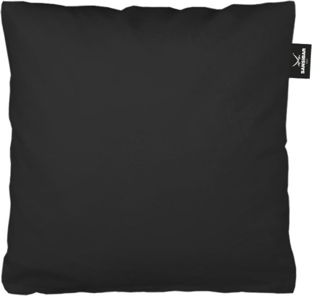 Kissenbezug SANSIBAR Jersey aus Baumwolle, quadratisch, Schwarz - Bild 1