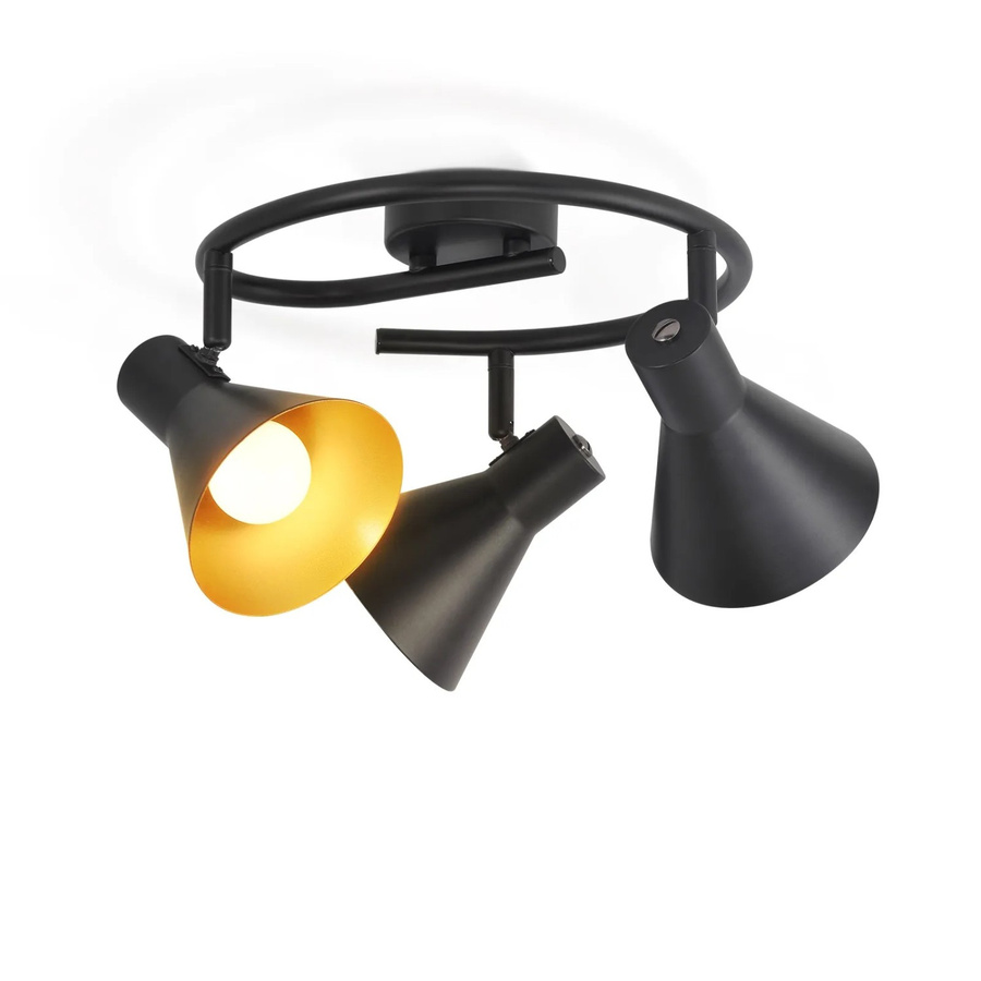 NETTLIFE Deckenstrahler aus Metall in Schwarz, verstellbar, E14, B: 28 cm, T: 25 cm, H: 5 cm - Bild 2