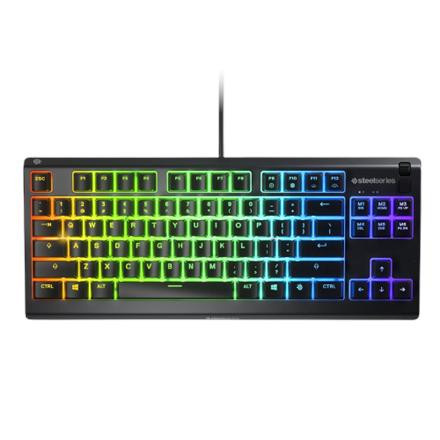 SteelSeries APEX 3 TKL Mini Gaming-Tastatur, kabelgebunden, USB, QWERTY, RGB-LED, Schwarz - Bild 1