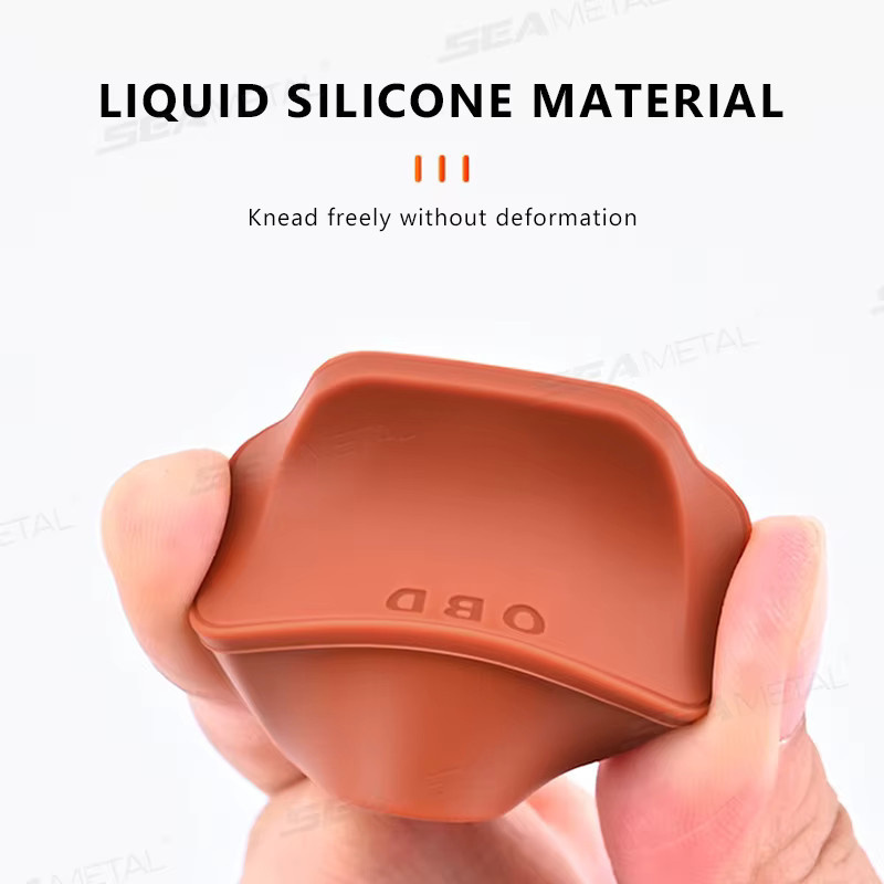 SEAMETAL Silikon OBD Port Staubschutz Kappe mit Griff Design in Braun und Orange - Bild 4