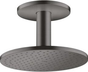 Hansgrohe Axor Kopfbrause 250 2jet mit Deckenanschluss in Brushed Black Chrome, Rund, Schwarz - Bild 1