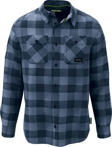 Festool Flanellhemd aus Baumwolle in Blau und Grün, Größe: XXXL - Bild 1