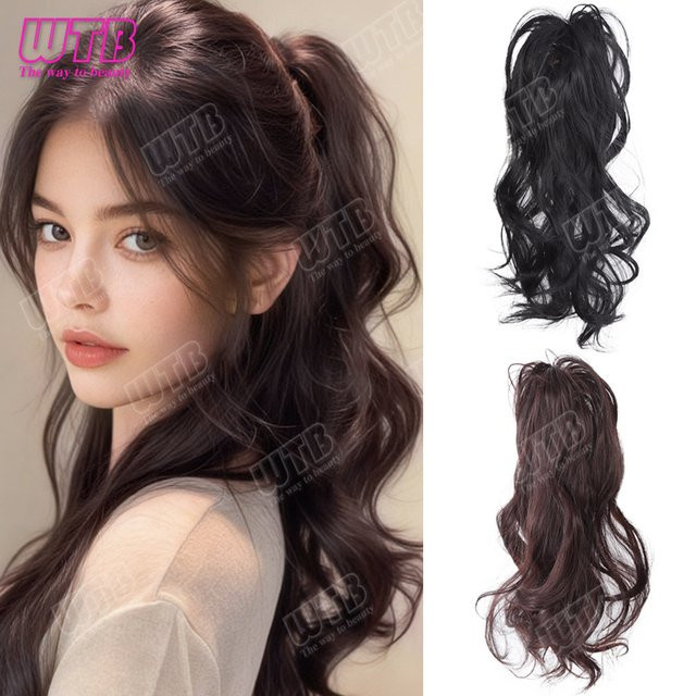 WTB Halb-Ponytail-Perücke, synthetisch, lockig, Damen - Bild 1