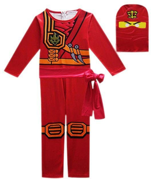 FluxAtelier Ninjago Kai Jay Cosplay Partykleidung, Rot, 130cm - Bild 1