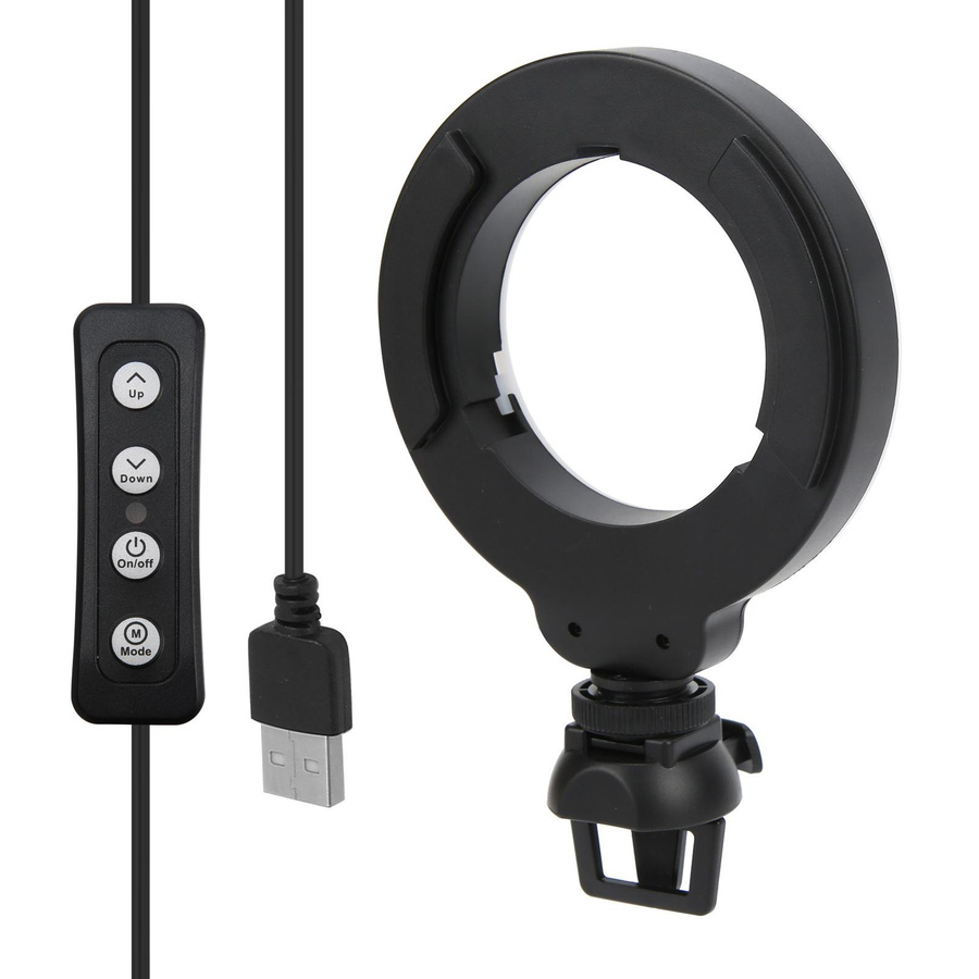 Shoemst 4-Zoll LED-Ringlicht dimmbares Selfie-Fülllicht mit Clip für Laptop und Tablet-PC - Bild 4