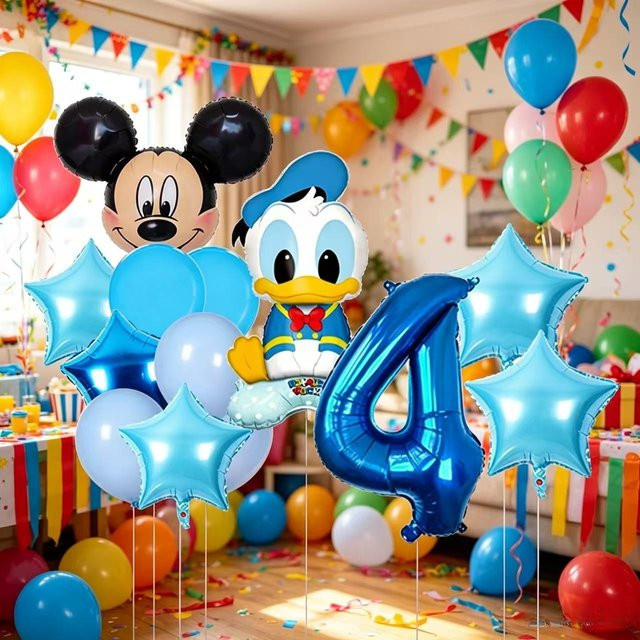 Disney Donald Duck Cartoon Ballon-Set Party Dekoration in Mehrfarbig - Bild 1